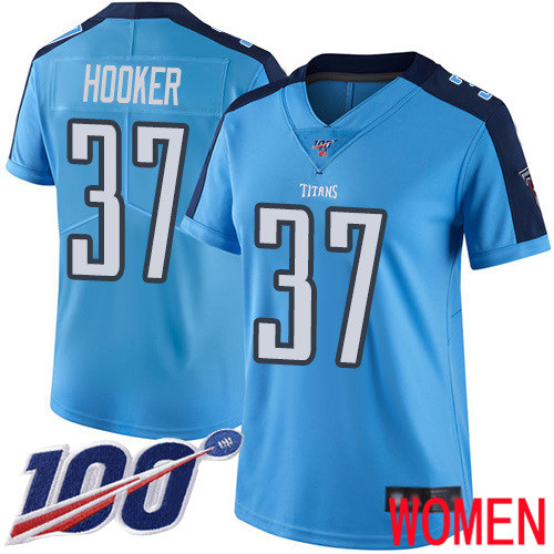 Tennessee Titans Limited Light Blue Women Amani Hooker Jersey NFL Football #37 100th Season Rush Vapor Untouchable->women nfl jersey->Women Jersey